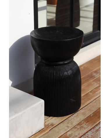 Tabouret en suar noir