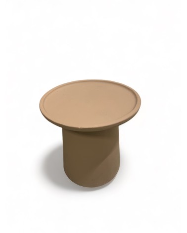 Table d'appoint beige mat