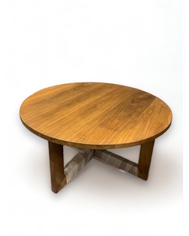 Table basse ronde en teck