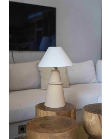 Lampe nude en terre cuite