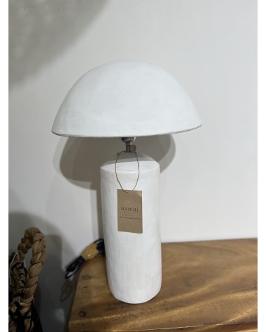 Lampe champignon terre cuite