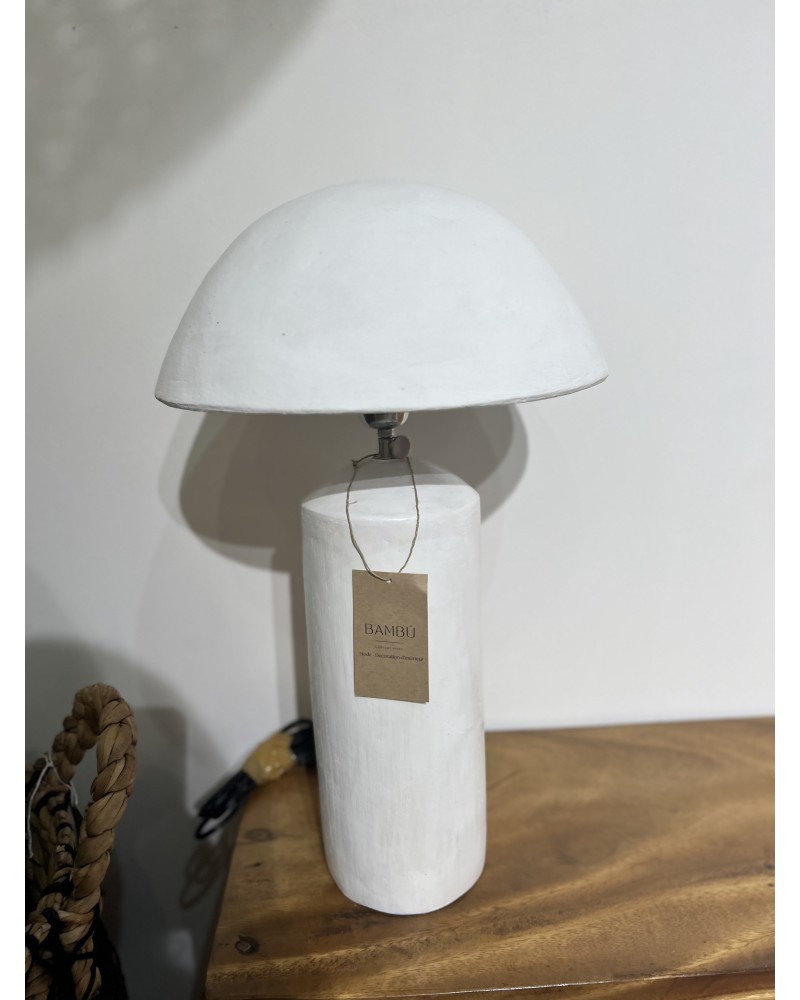 Lampe champignon terre cuite