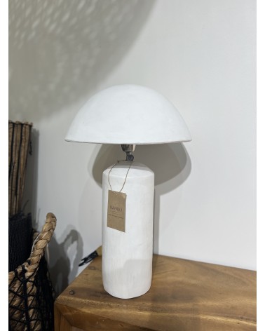 Lampe champignon terre cuite